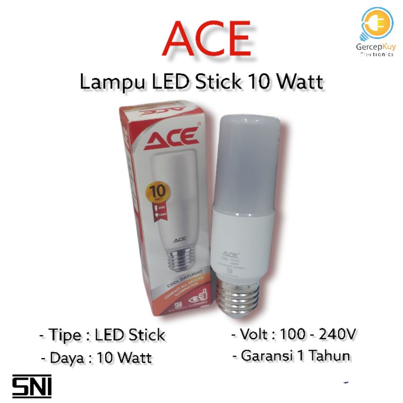 Lampu LED Stick ACE 10 Watt PUTIH 227