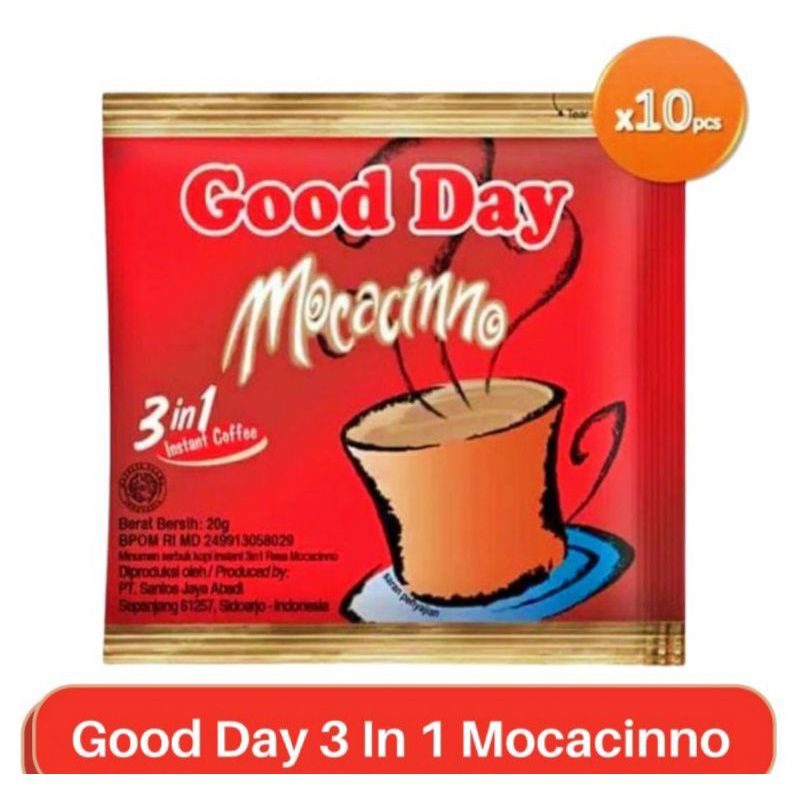 

GOOD DAY MOCACINNO SACHET ISI 10 PCS