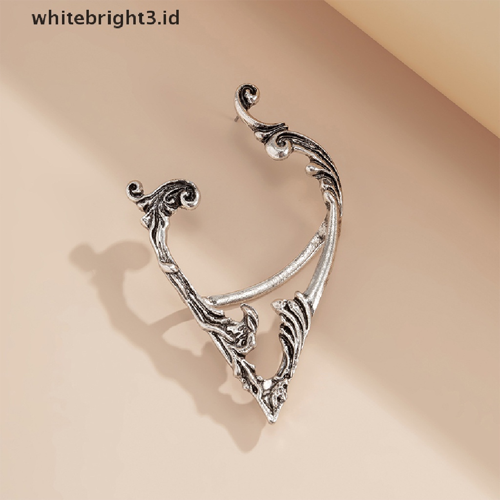 (whitebright3.id) Anting Klip Tanpa Tindik Model Peri Gelap Untuk Wanita