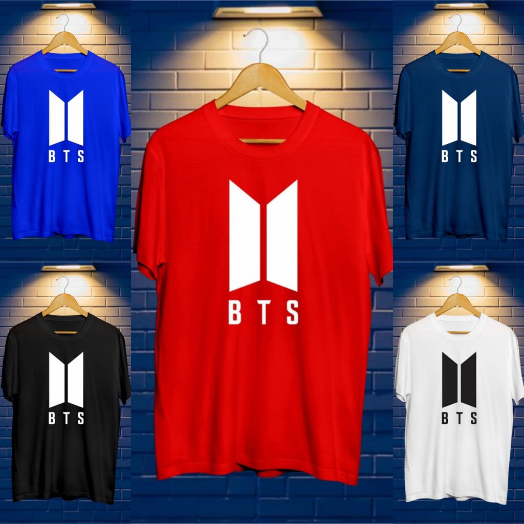 Kaos Distro / Baju Atasan Pria Logo BTS