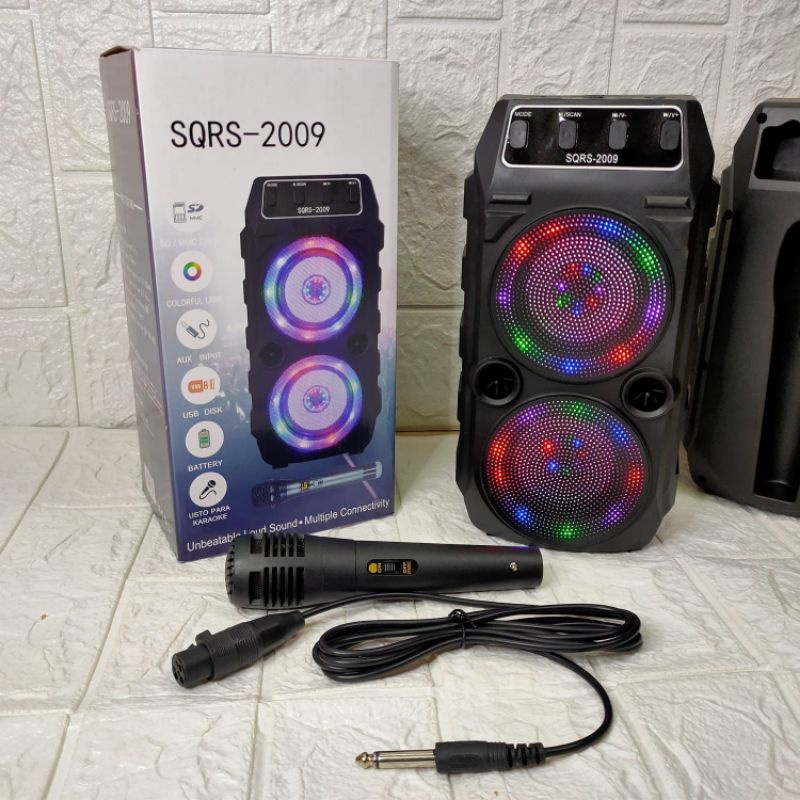 SPEAKER MIC BLUETOOTH SQ 2008 SPEAKER PORTABLE SQ 2008 FREE MIC