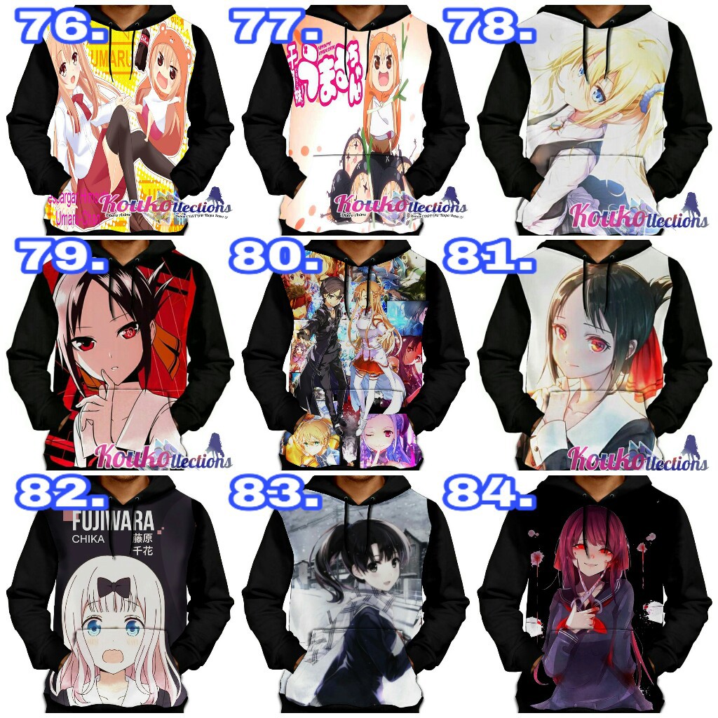 Jual JAKET KAGUYASAMA SAEKANO UMARU PRINT -pakaian pria dan wanita