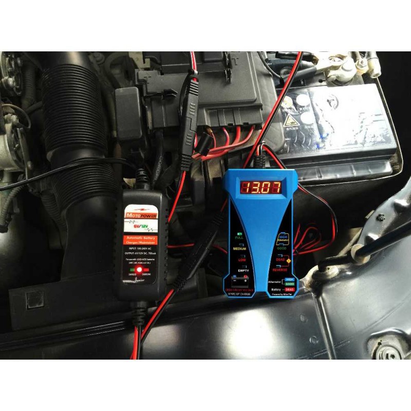 Voltmeter Analyzer Volt Tester Uji Baterai Alat Ukur Daya 12V LCD