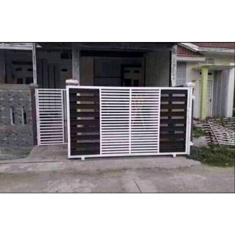 Jual PINTU PAGAR BESI MINIMALIS / PINTU DORONG BISA REQUEST SESUAI