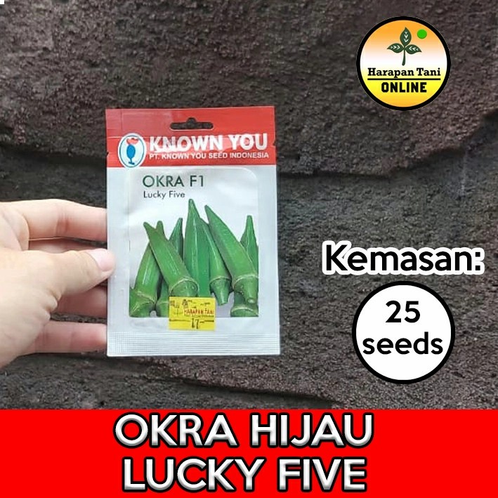 Okra F1 Lucky Five 25 Seeds | Okra Hijau | Known You