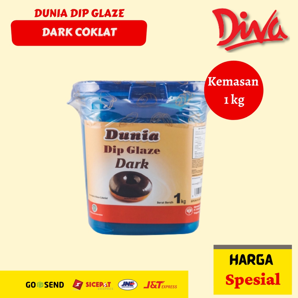 

[1kg] Dunia Dip Glaze Dark Coklat / Glaze Donat Dark