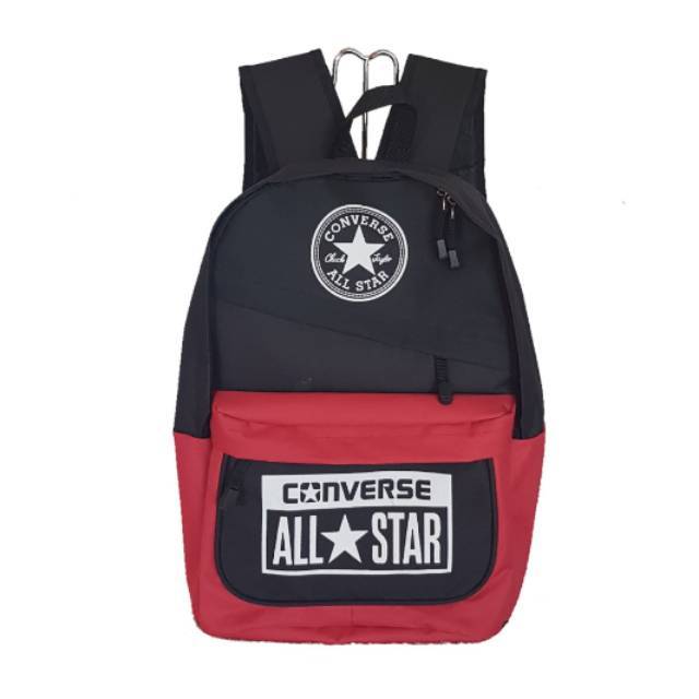 Ransel Pria Sablon All Star Tas Ransel Kasual Perjalanan Sekolah Laptop Pria Multifungsi Tahan Air Tas Oxford Ransel Olahraga Luar Ruangan Hitam