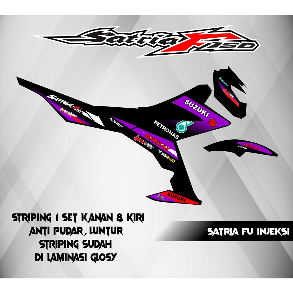 STRIPING STICKER VARIASI SATRIA FU INJEKSI PETRONAS