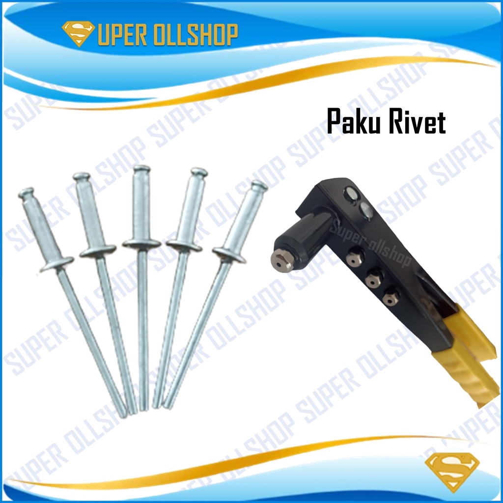 Paku Rivet Ripet Drill Hole Rifet Rivetti 3.3 - 3.4 MM 423 435 440 Knalpot Ecer 100 Pcs Murah