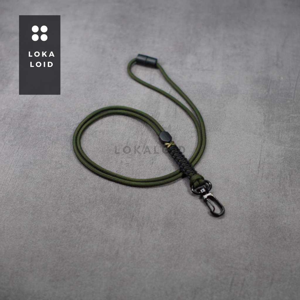 

Tali Lanyard Gantungan Kalung Name Tag Id Card Holder Pod Paracord Simpul Cobra Knot By lokaloid