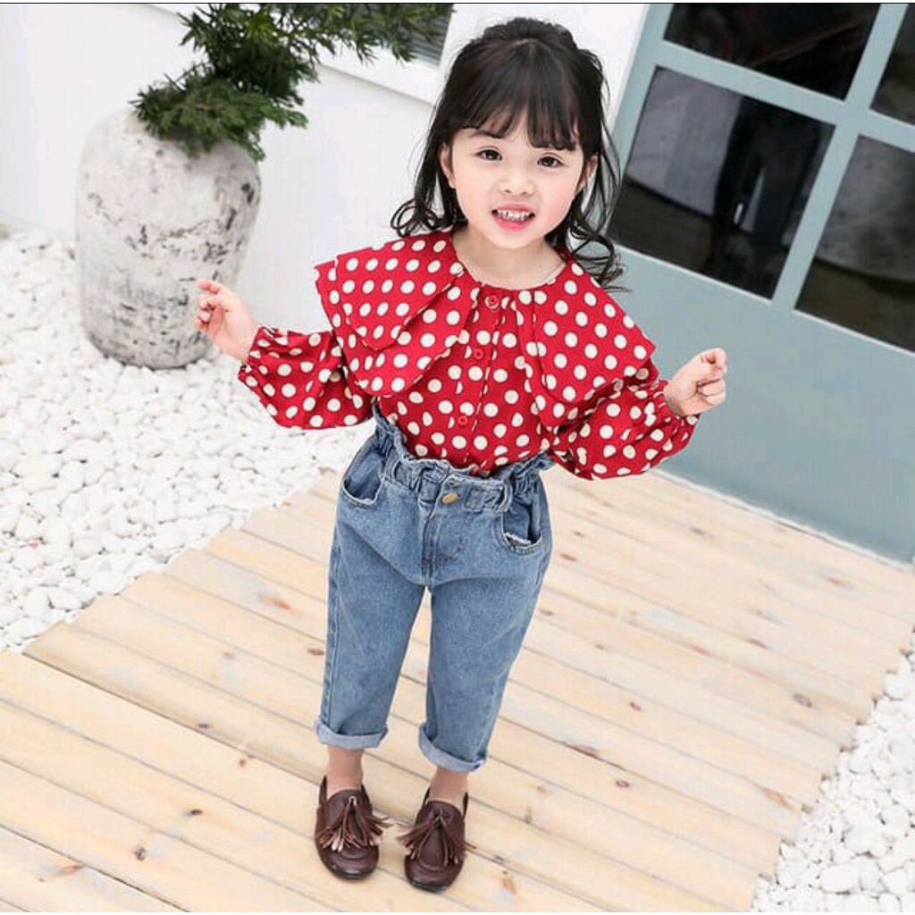 CELANA HIGHWAIST CELANA PANJANG JEANS ANAK 2-4 th Celana Panjang Anaka Jeans CELANA HIGHWAIST ANAK/CELANA PANJANG ANAK PEREMPUAN