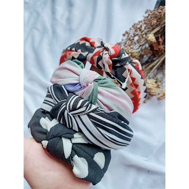 Bando Fashion Style Motif Kekinian ala Korea / Bando Bandana Wanita Murah
