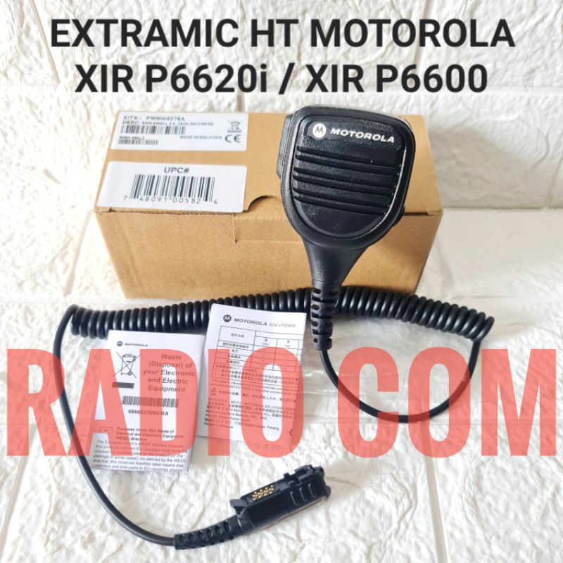 EXTRAMIC HT MOTOROLA XIR P6620i P6620 XIR P6600 / PTT MIC HT XIR P6620i P6600 / HAND MIC HT MOTOROLA XIR P6620 P6620i P6600