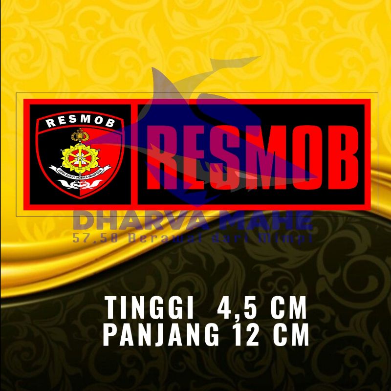 Resmob, Stiker Resmob, Reserse, Stiker polisi, Stiker Polri, Stiker Polda, Stiker Polres