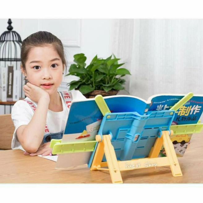 

Penyangga Buku BookStand Holder Pegangan Ipad Anak Sandaran Buku - Merah Muda