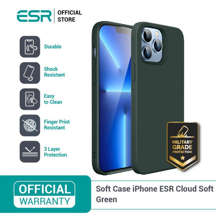 ESR iPhone 13 / 13 Pro / 13 Pro Max Cloud Soft Case - Solid Base - Original ESR -  501041 / 501042 / 501043 / 501044 / 501045 / 501046 / 501047 / 501048 / 501049