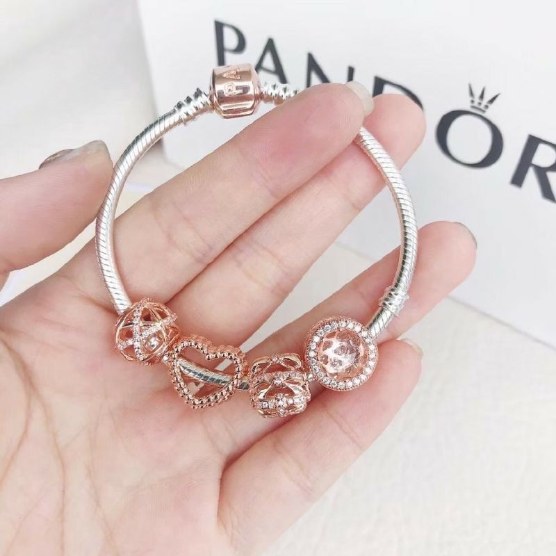 Pandora Bracelet 4 charms (Gelang Pandora) Original #42