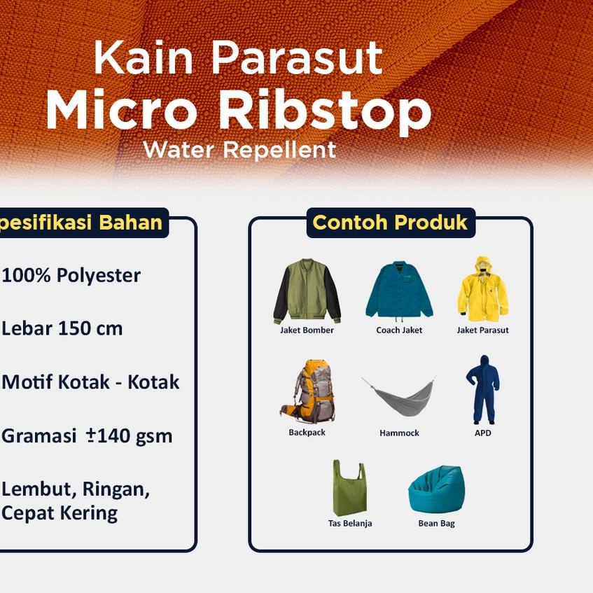 Bahan Kain Micro Ribstop Kain Jaket Parasut Murah