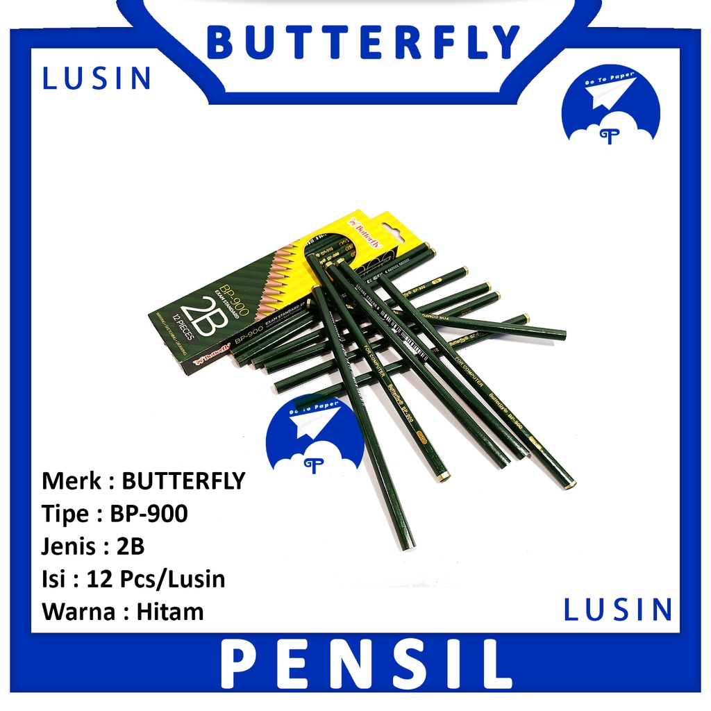 

Butterfly - Pensil Tulis 2B - BP-900 - Lusin