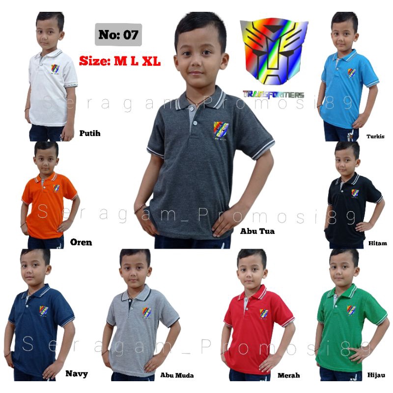 Kaos polo Anak - polo shirt Anak unisex - kaos kerah anak 3th - 11th