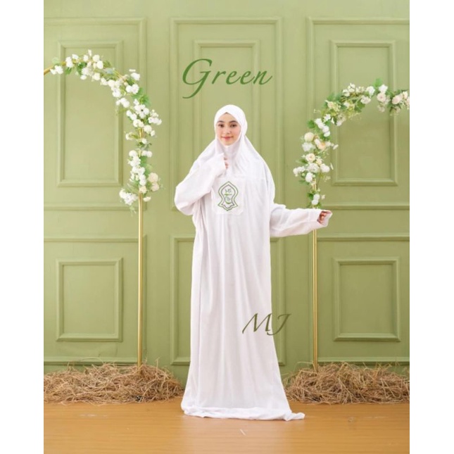 Mukenah terompah putih mukena Hadramaut