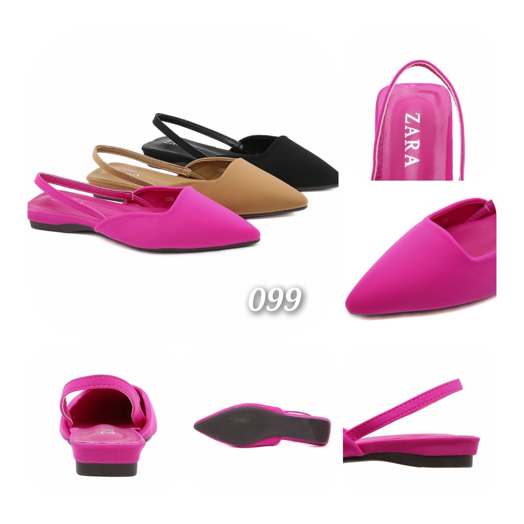 BEST SELLER !!!  SANDAL WANITA IMPORT KAIN SOFT FLAT ZR 099