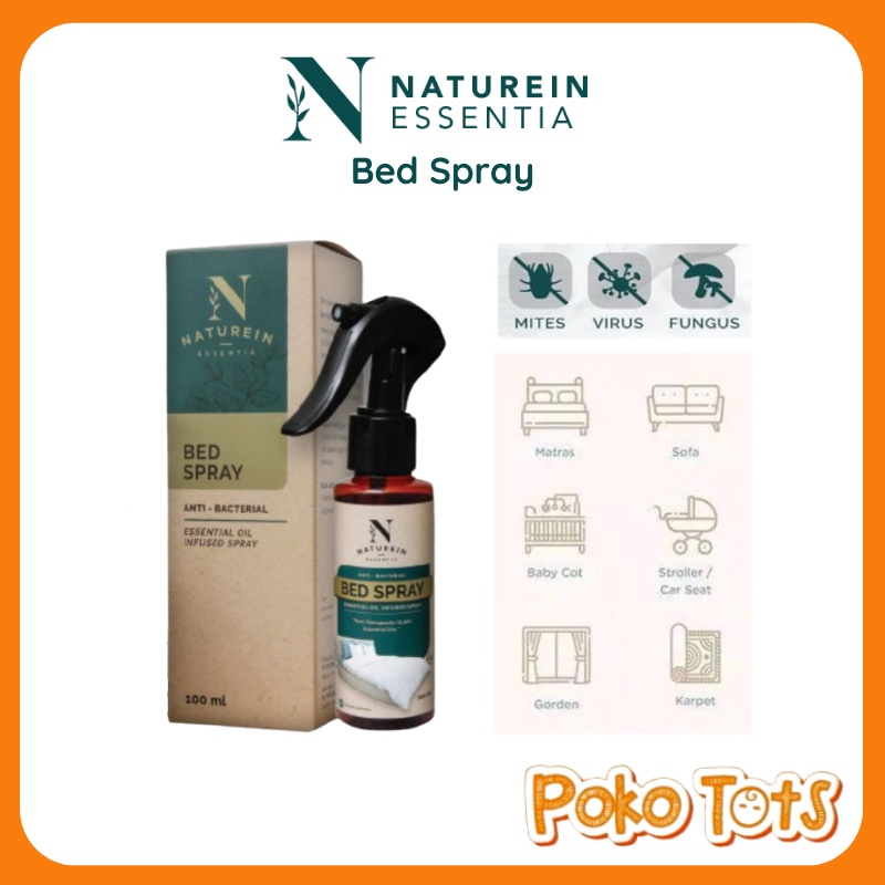 Naturein Essentia Bed Spray 100ml Anti Bacterial Essential Oil Infused Natural Anti Bakteri WHS