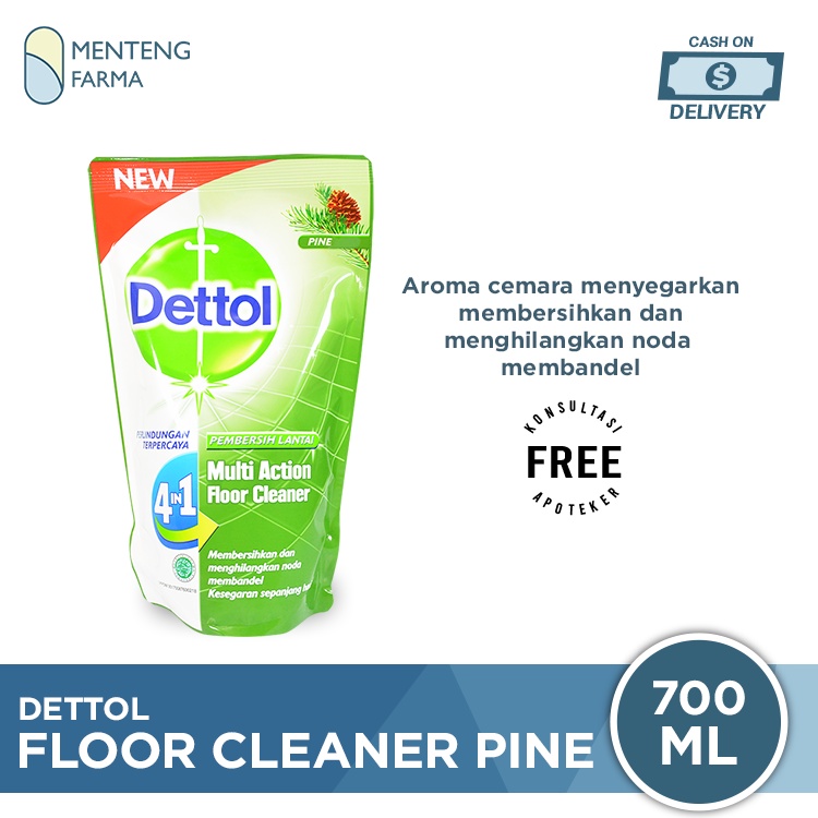 Dettol Multi Action Floor Cleaner Pine 700 ML - Pembersih Lantai