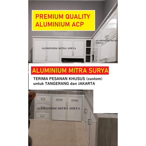 Lemari Rak Dapur Kitchen Set Aluminium Full White Putih Kabinet Furnitur TANGERANG dan JAKARTA
