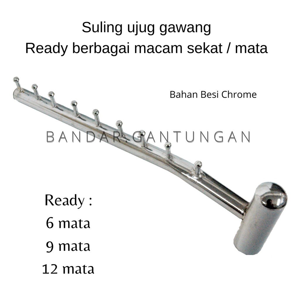 Suling ujung gawang / Hanger seruling / Suling pipa bulat / Gantungan baju / Hanger Besi - BH