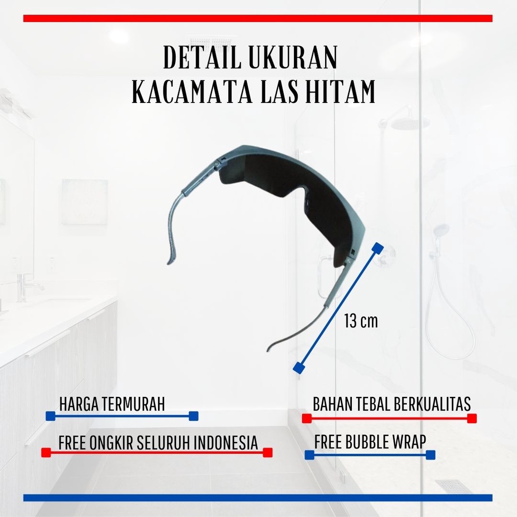 KACAMATA LAS HITAM / PELINDUNG MATA / SAFETY GLASSES