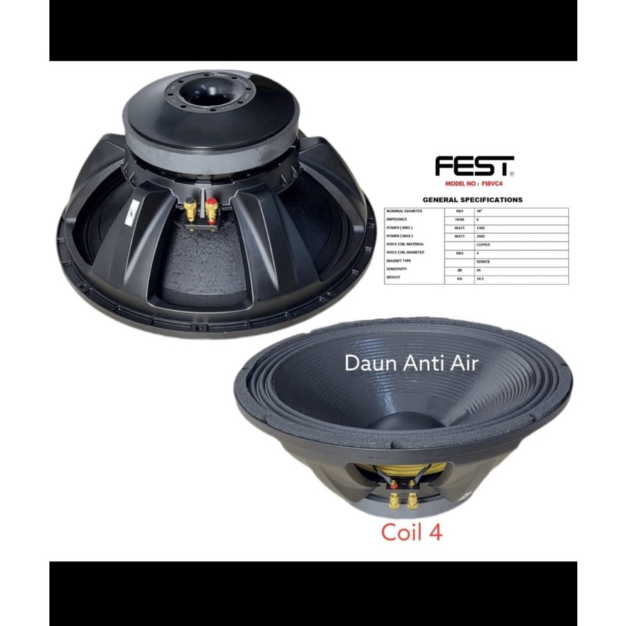 Komponen Speaker FEST F18VC4