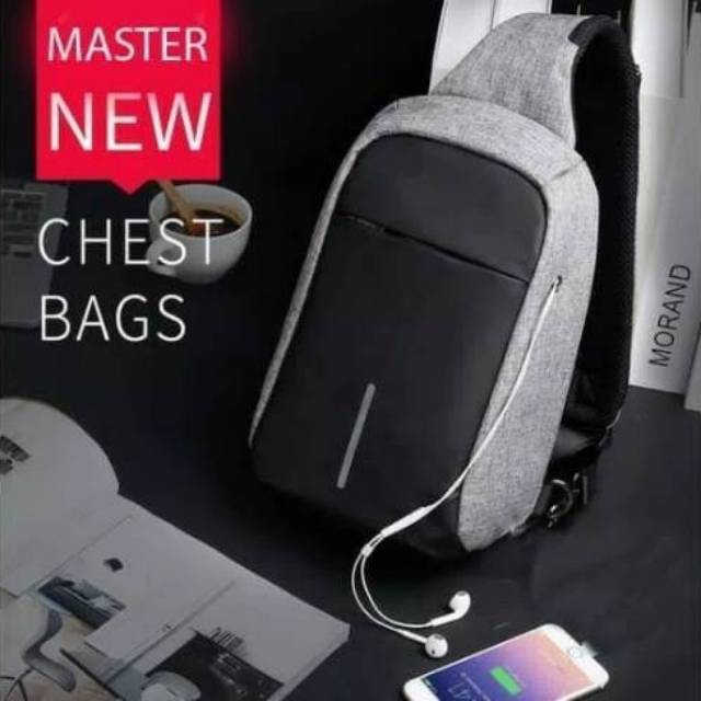 Best Seller Tas Selempang Anti Maling &amp; Anti Air Smart Crossbody Bag Non USB Charger Premium Quality