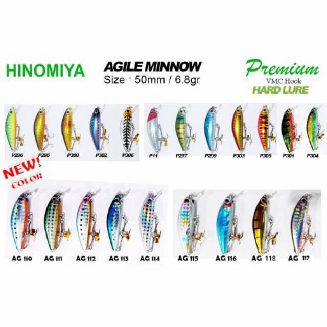 Lure HINOMIYA PREMIUM AGILE 50 mm 6.8 gr minnow ultralight UL