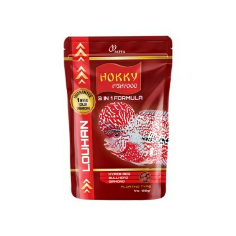 HOKKY FISHFOOD pakan ikan lohan 100gram 3 in 1 original