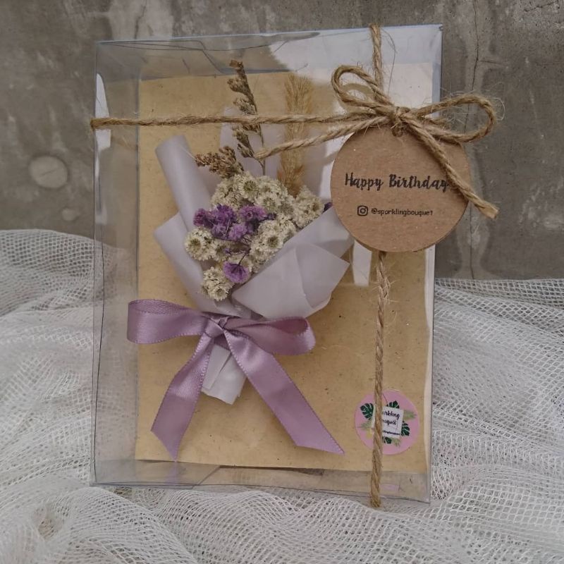 Buket Bunga Mini Box Mika Hadiah Murah