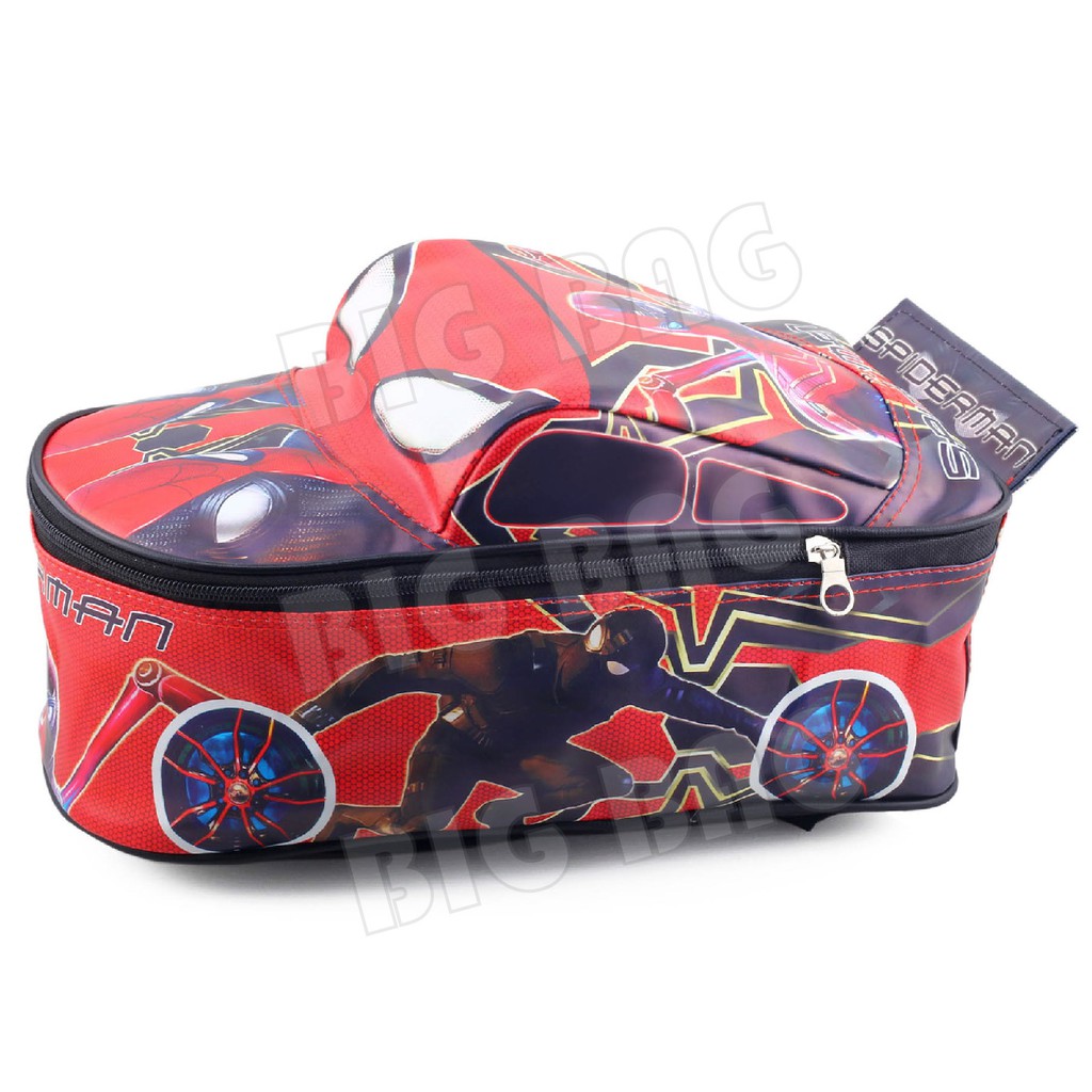 Tas Ransel Anak Laki Laki Karakter - SPIDERMAN - Bentuk Mobil - Tas Ransel Sekolah Anak TK Tas Mobil