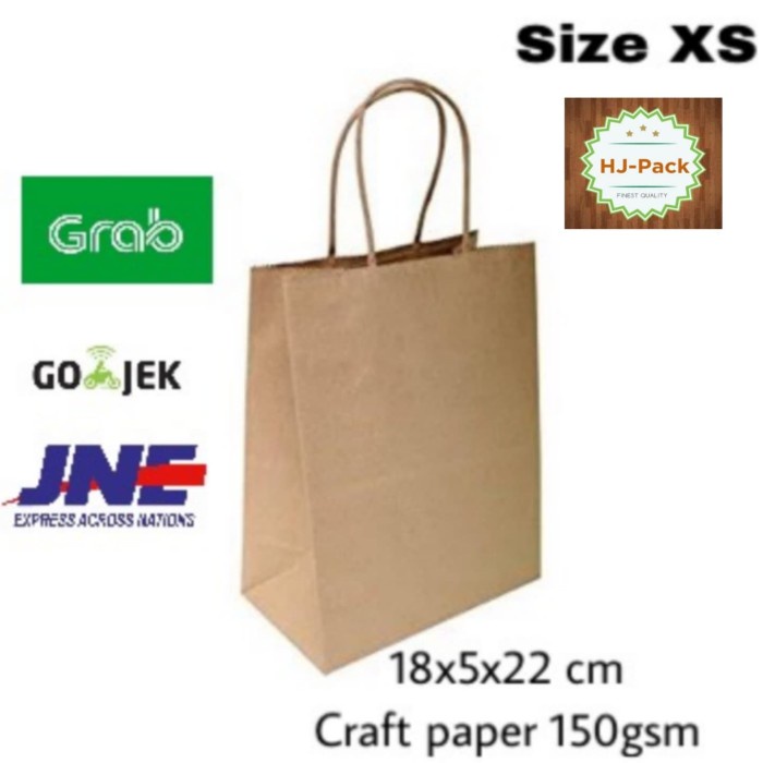 

Paperbag polos Tas kertas polos XS 18x5x22 Goodiebag Shoppingbag