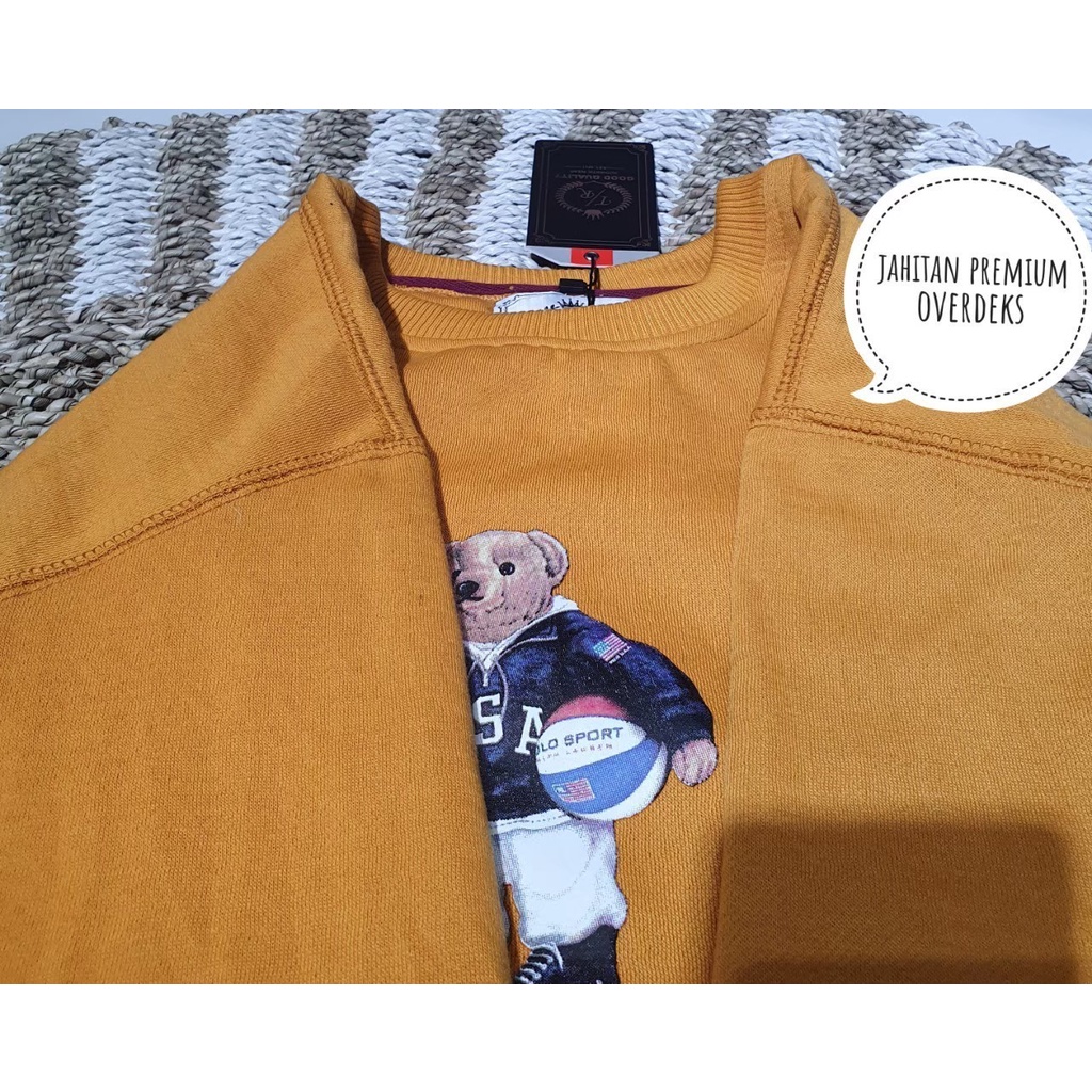 Sweater Pria Motif Teddy Bear Special Edition Best Seller Distro Crewneck Pria Wanita