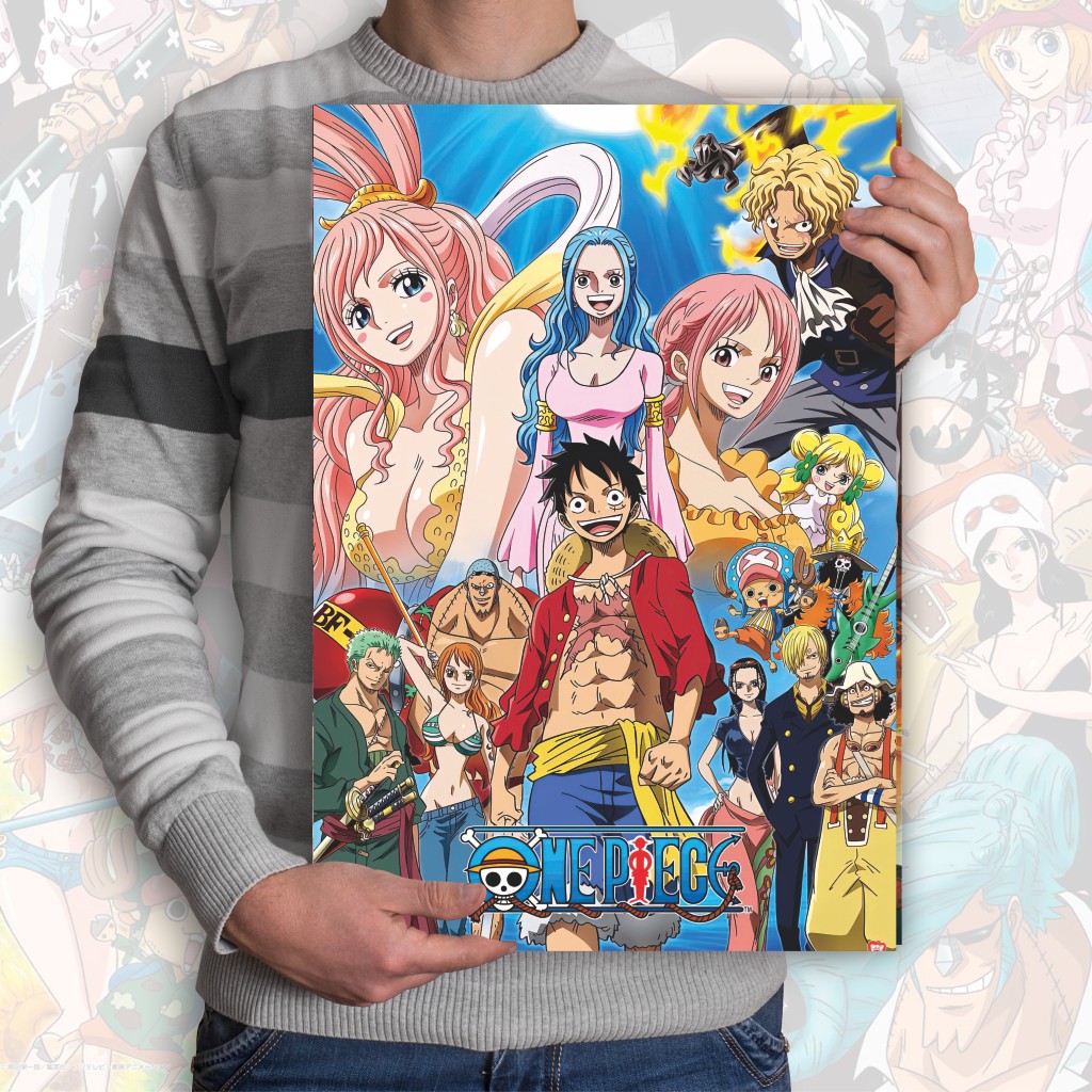 Poster Anime One Piece - Size A3+ Luffy Zoro Nami Robin-2 One Piece