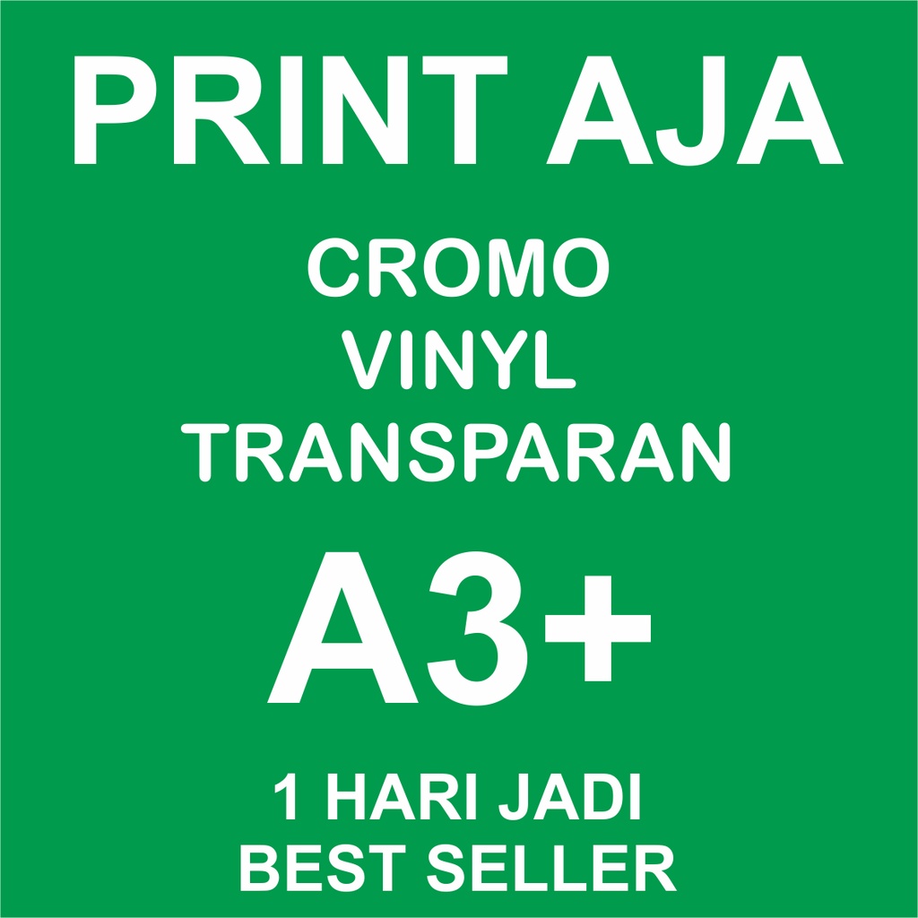 

PRINT AJA STIKER / CROMO VINYL TRANSPARAN A3+ / STIKER LABEL / LABEL MAKANAN (PRINT)