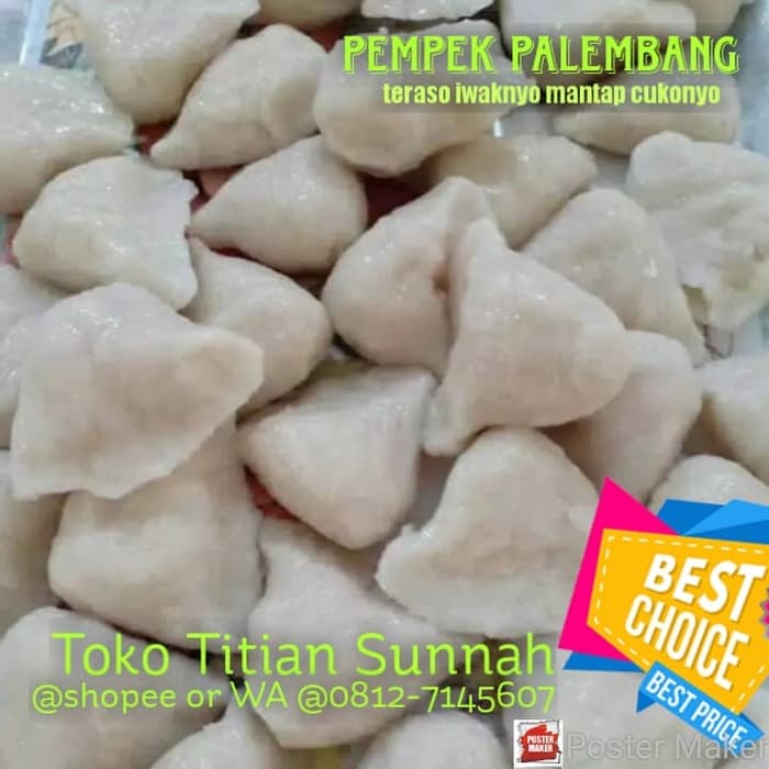 

Pempek Telok / Ikan Tenggiri / Gabus Asli Palembang Rasa Maknyus Okey