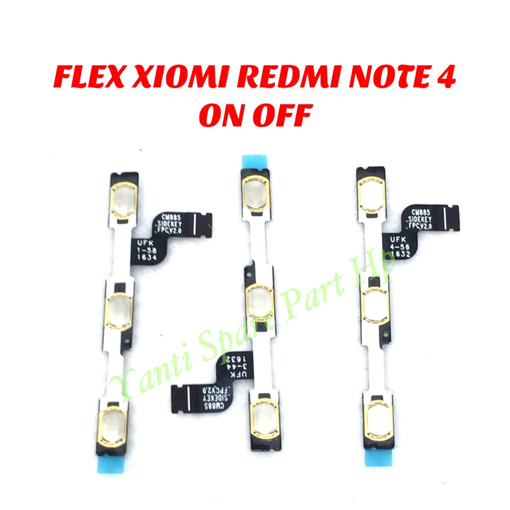 Flexible On Off Xiaomi Redmi Note 4 Mediatek Original Terlaris New