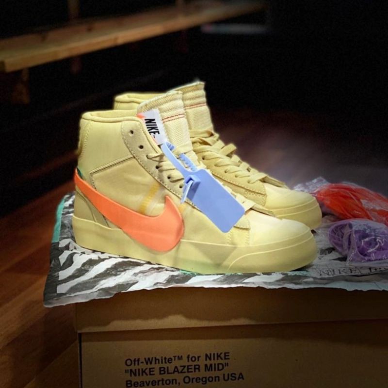 SEPATU NIKE BLAZER MID X OFF WHITE ALL HALLOW EVE