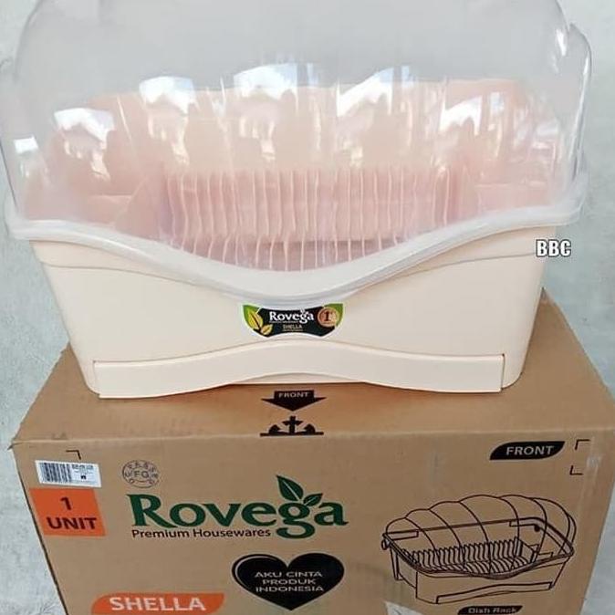 Rovega Shella Rak Piring Plastik Dapur (Tutup Gelas Mangkok Sendok)