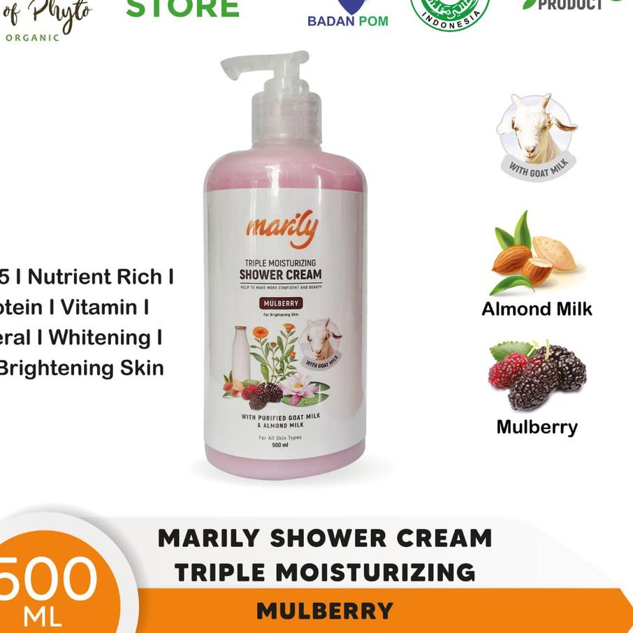 Marily Shower Cream - Mulberry 500ml ,.