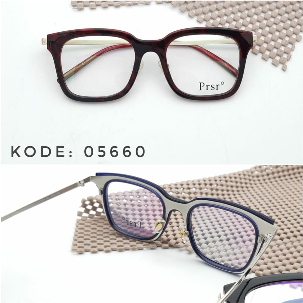 05660 Paket lensa minus antiradiasi frame kacamata PRSR original ori PT 66005