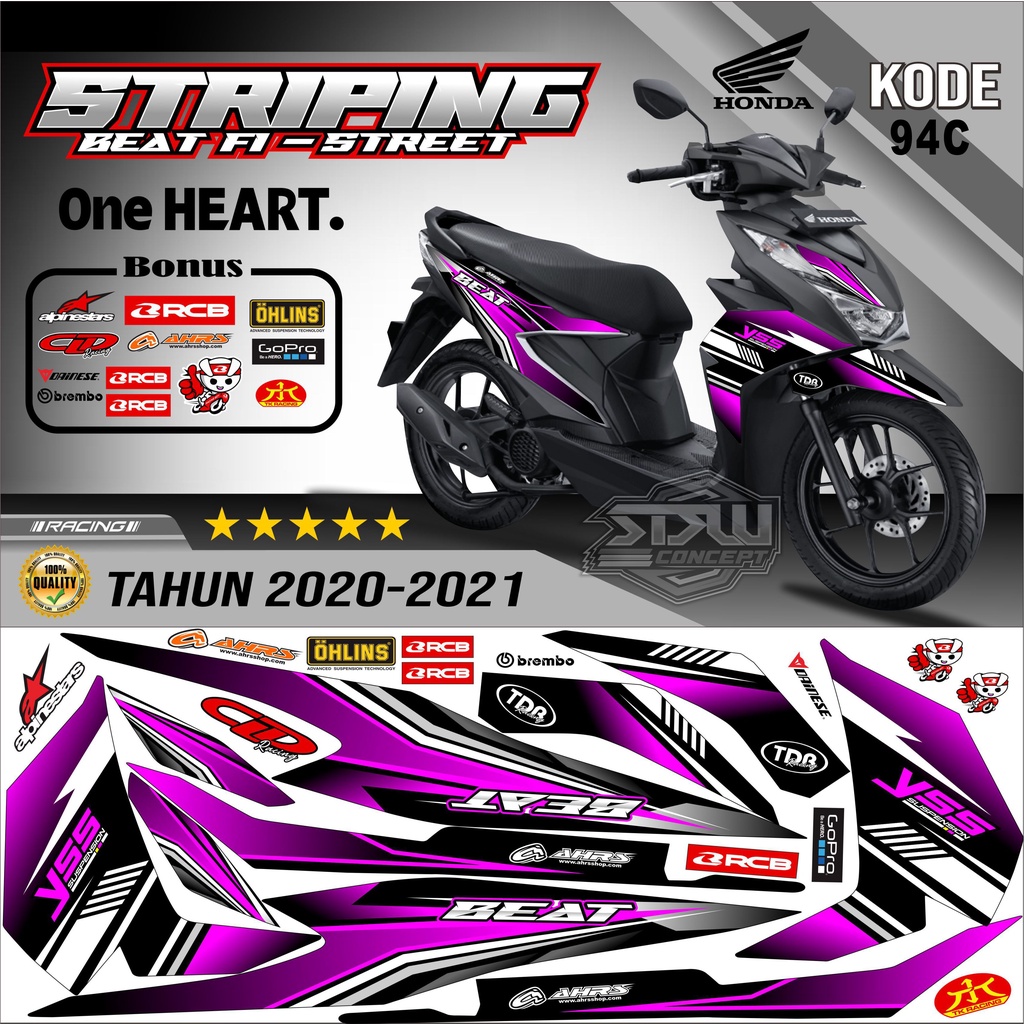 Striping Beat New Stiker Lis Motor Beat New Variasi kode 94