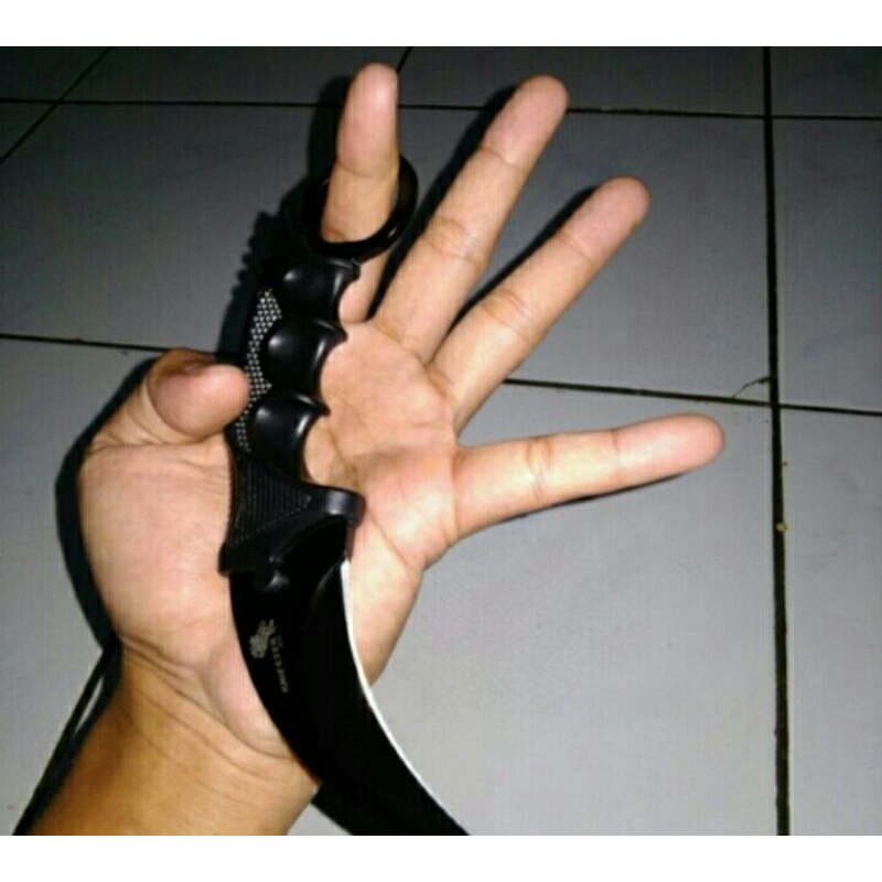 Cod Pisau Kerambit hitam Survival Tectical