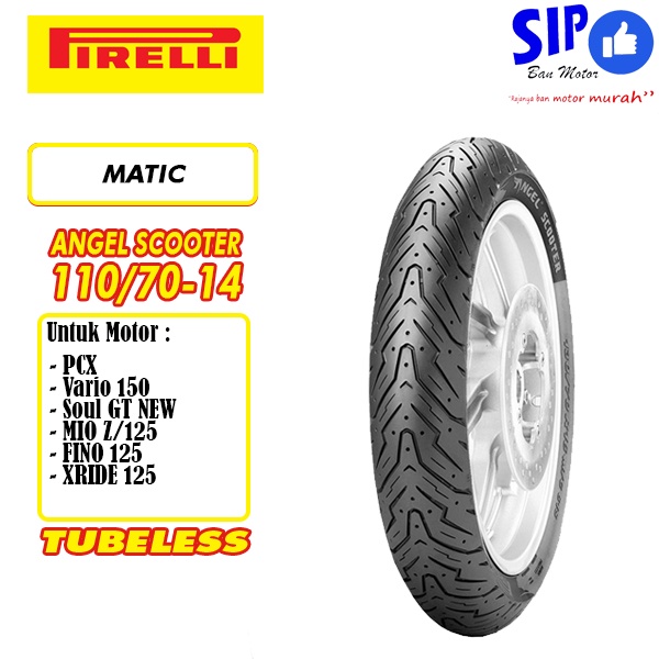 Ban motor matic Pirelli Angel Scooter 110 70 14 PCX Vario tubeless